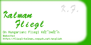 kalman fliegl business card